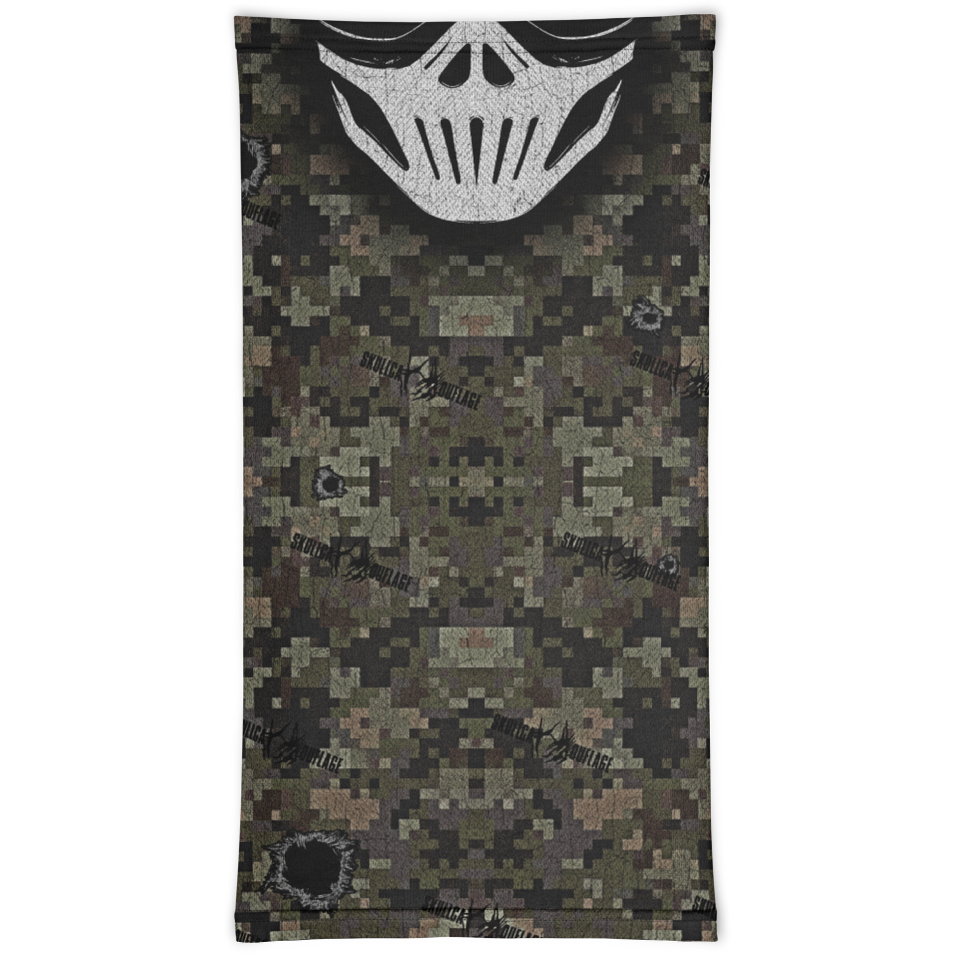 Skull Balaclava Neck Gaiter (Digital Woodland Camo)